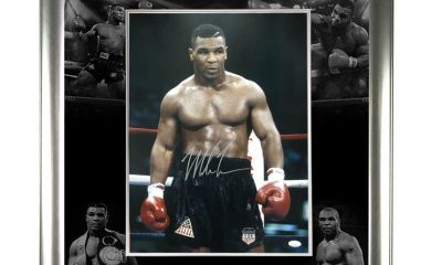 Mike Tyson signed display