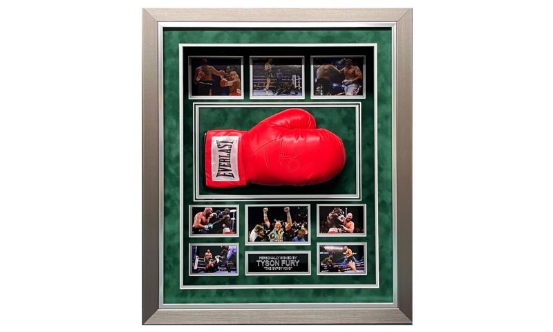 Stunning Framed Tyson Fury Signed Boxing Glove