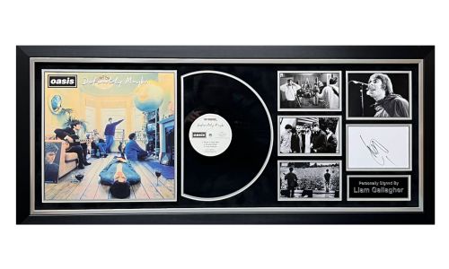 Oasis 'Definitely Maybe' Album display - Signed Liam Gallagher
