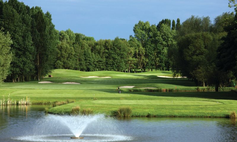Fourball at the Belfry playing the PGA or the Derby Course