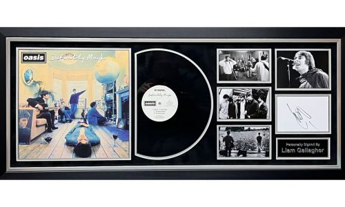 Oasis 'Definitely Maybe' Album display - Signed Liam Gallagher