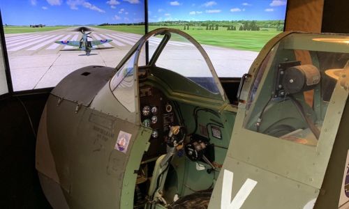 Flight in a Spitfire Simulator