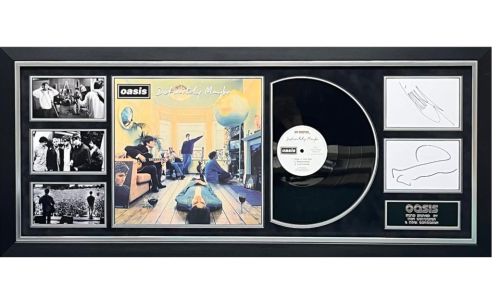 Oasis Album Display Signed By Noel and Liam