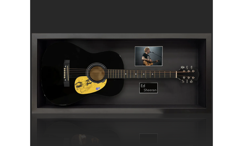 Ed Sheeran Signed Guitar Display