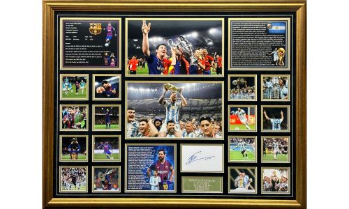 Stunning Lionel Messi Hand Signed Display