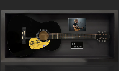 Ed Sheeran Signed Guitar Display