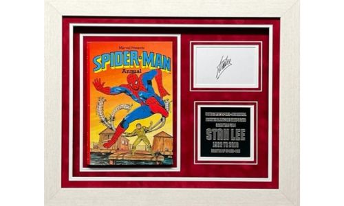 Marvel Spider-Man Frame Signed By Stan Lee (1922 to 2018)