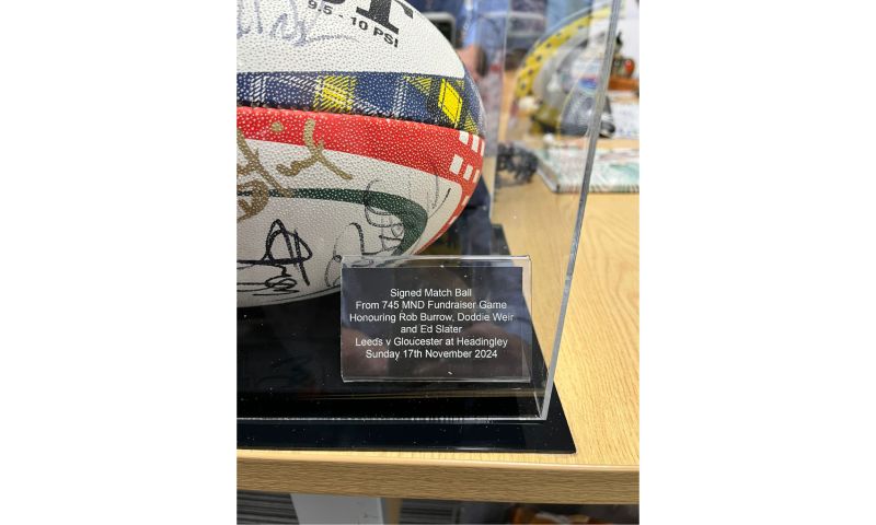 Signed & Boxed Match Ball from 745 MND Fundraiser game