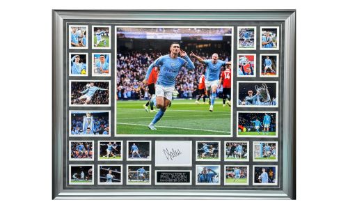 Phil Foden Signed Man City Frame