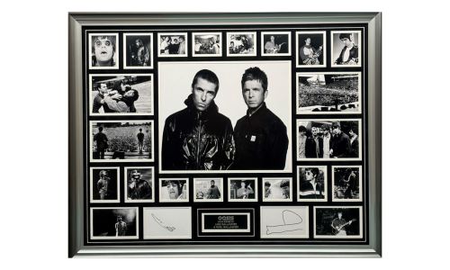 Oasis Frame Signed by Liam and Noel Gallagher