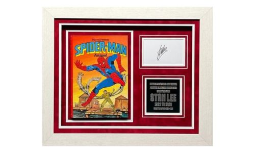 Marvel Spider-Man Frame Signed By Stan Lee (1922 to 2018)