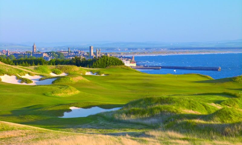 A Four-ball on the Castle Golf course at St Andrews, Fife plus lunch at the Rock and Spindle restaurant