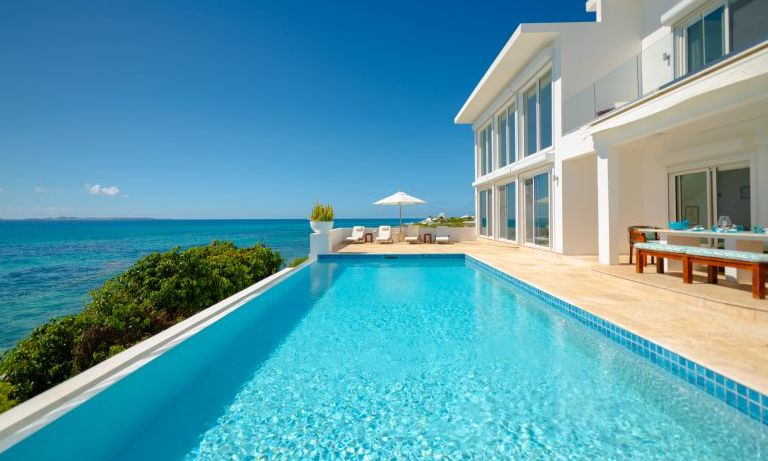 One week stay in a luxury four bedroom waterfront villa in Anguilla, Caribbean