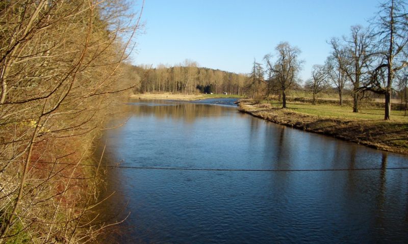 Fishing at Mertoun Middle Beat, River Tweed