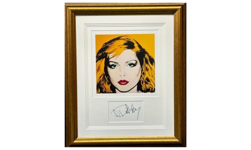 Andy Warhol “Debbie Harry  1980”.  Stunning frame with a museum quality art print hand signed by Debbie Harry