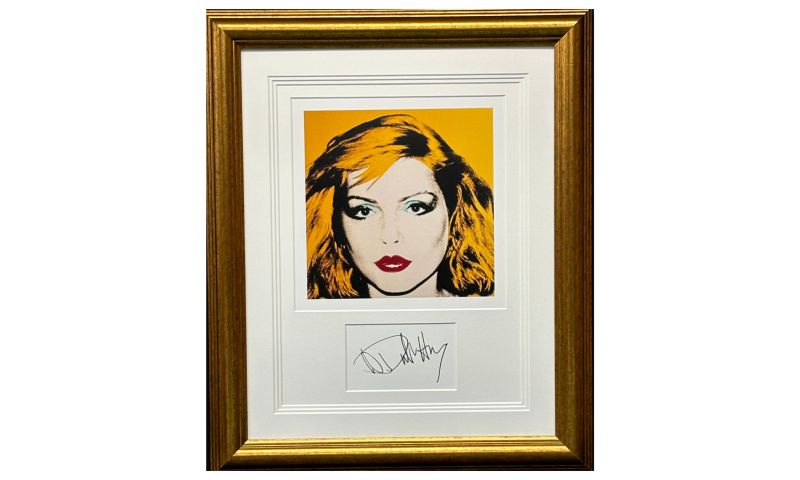 Andy Warhol “Debbie Harry  1980”.  Stunning frame with a museum quality art print hand signed by Debbie Harry