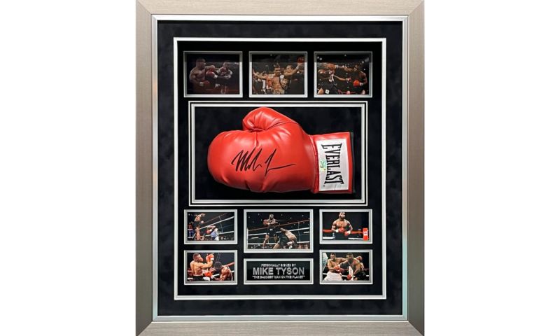 Stunning Framed Mike Tyson Signed Boxing Glove