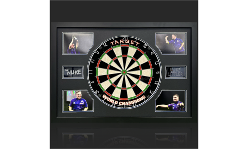 Luke Littler Signed Dartboard Premium Frame