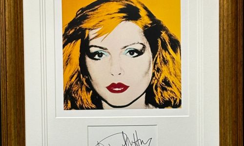 Andy Warhol “Debbie Harry 1980”. Stunning frame with a museum quality art print hand signed by Debbie Harry