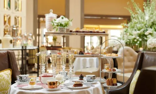 Champagne afternoon tea for 4 at The Corinthia Hotel