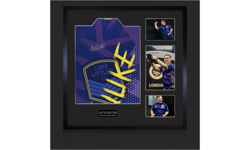 Luke Littler Signed Shirt In a Frame