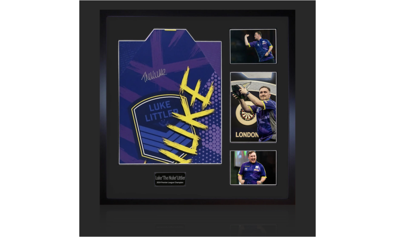 Luke Littler Signed Shirt In a Frame
