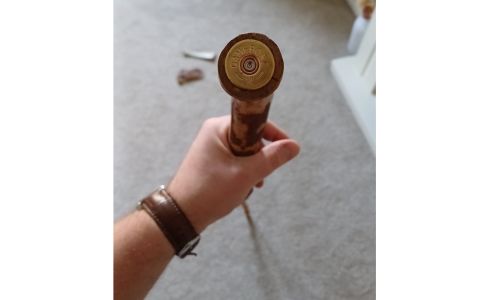 A foraged walking stick