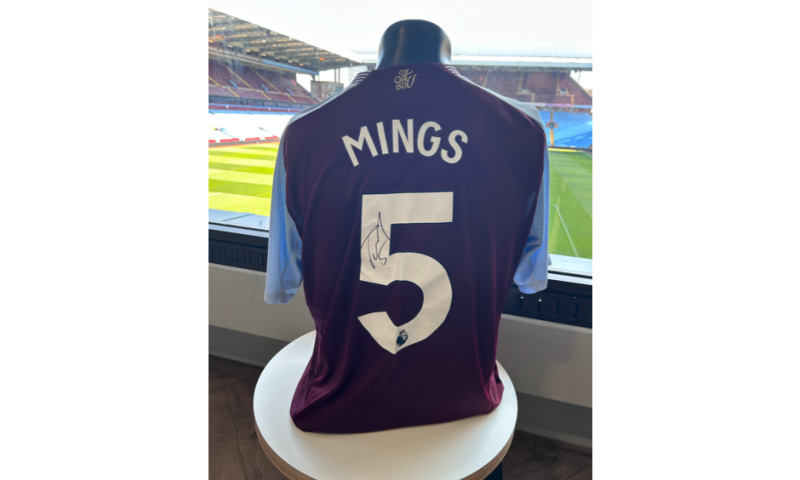 Match Issued Tyrone Mings Signed Home Poppy Shirt (3rd November 2024)