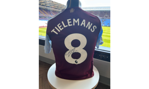 Match Worn Youri Tielemans Signed Home Poppy Shirt (3rd November 2024)