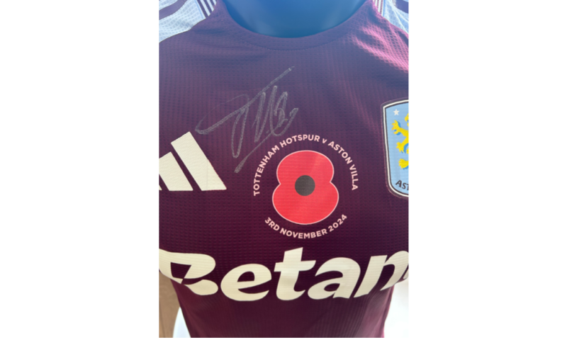 Match Worn Youri Tielemans Signed Home Poppy Shirt (3rd November 2024)