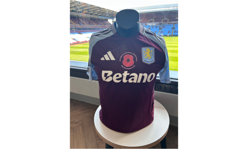 Match Worn Youri Tielemans Signed Home Poppy Shirt (3rd November 2024)