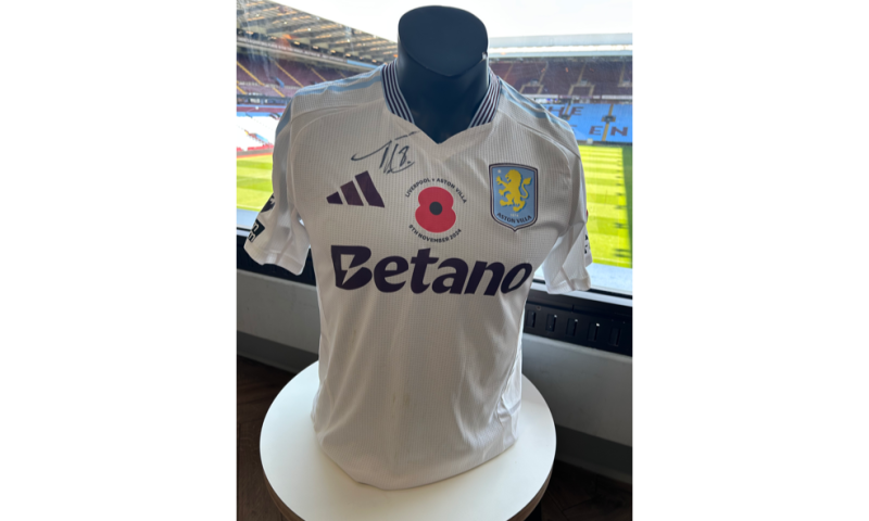 Match Worn Youri Tielemans Signed Away Poppy Shirt (9th November 2024)