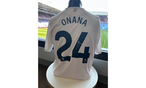 Match Worn Amadou Onana Signed Away Poppy Shirt (9th November 2024)