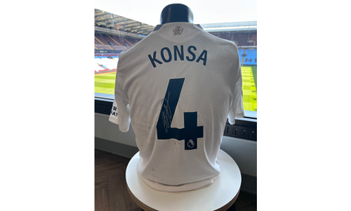 Match Worn Ezri Konsa Signed Away Poppy Shirt (9th November 2024)