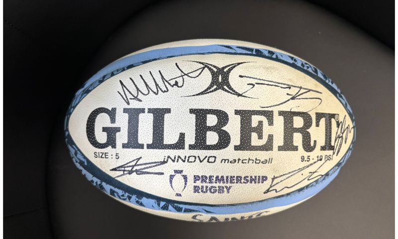 Premiership ball signed by scorers of the 23/24 FINAL