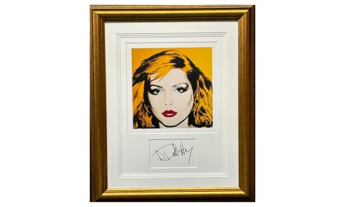 Andy Warhol “Debbie Harry  1980”.  Stunning frame with a museum quality art print hand signed by Debbie Harry