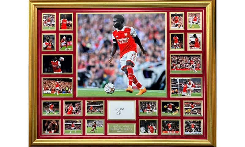 Bukayo Saka Signed Arsenal Frame