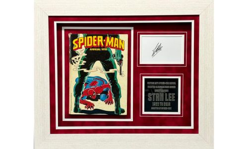 Marvel Spider-Man Frame Signed By Stan Lee (1922 to 2018)