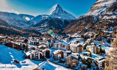 Swiss Alps 3 Night Apartment Stay for 4 People