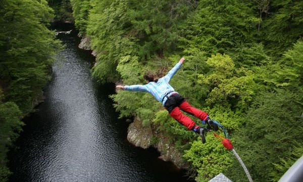 Thrilling Bungee Jump Experience Above the River Garry