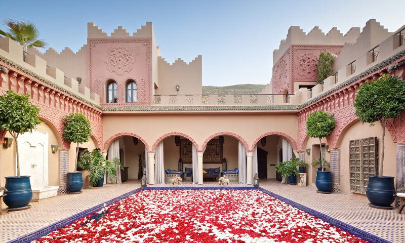 3 NIGHT STAY AT BRANSON'S KASBAH TAMADOT, MOROCCO WITH SUITE, HOT TUB & MASSAGES FOR 2 PEOPLE