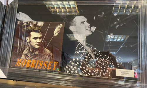 Signed Morrissey Record Display – Indie Icon Collectible