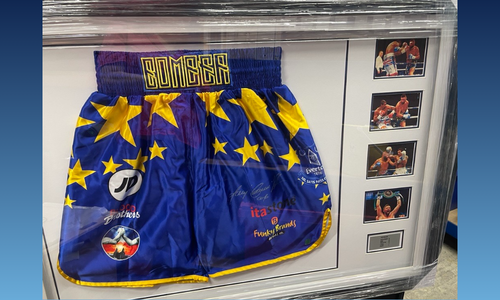 Tony Bellew Signed Boxing Shorts – Framed Memorabilia 
