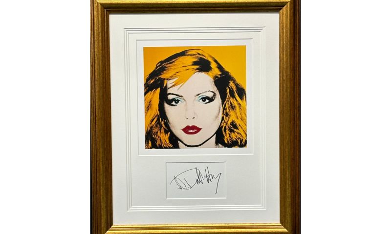 Andy Warhol “Debbie Harry 1980”. Stunning frame with a museum quality art print hand signed by Debbie Harry