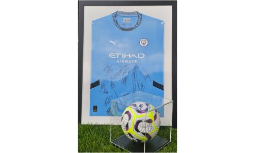 Manchester City 2024/25 Signed Ball and full team signed shirt