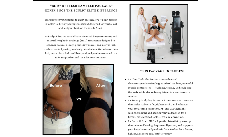 Sculpt Elite Body Refresh Package