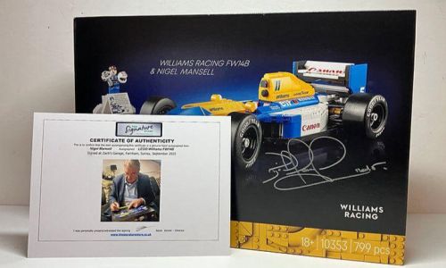 Nigel Mansell signed LEGO Icons: Williams FW14B