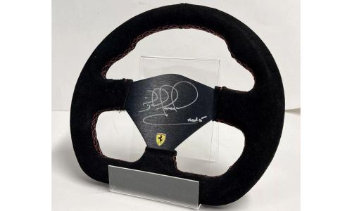 Nigel Mansell hand-signed F1 Racing style steering wheel