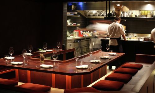 Kitchen Table for 10 people at Lucky Cat by Gordon Ramsay, Mayfair