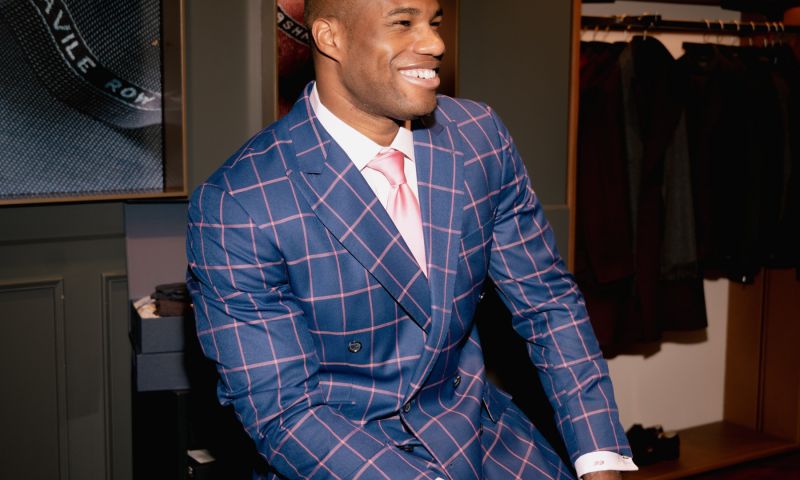 A bespoke 2 piece Apsley Suit with a personal style consultation with the Master Tailor